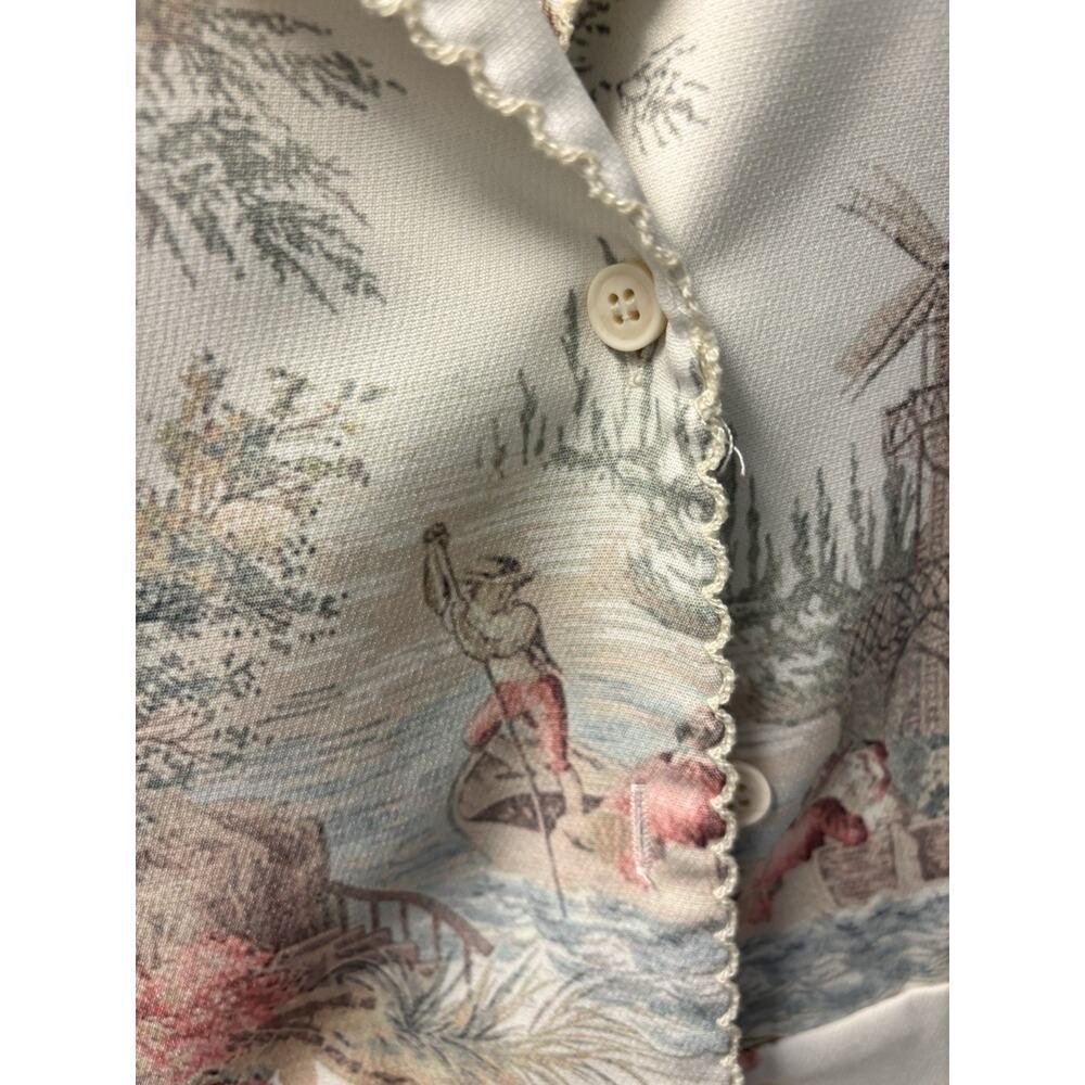 Cider Pink, Green And Cream Toile Dress M - Picture 2 of 6